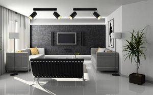 Lampa sufitowa Masterled Bardo lampa sufitowa (spot) 2-punktowa czarna/chrom 2