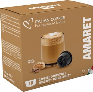 Italian Coffee Amaret Italian Coffee kapsułki do Dolce Gusto - 16 kapsułek 1