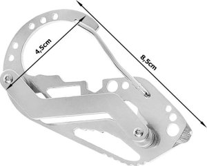 Brelok do kluczy karabińczyk survival multitool 11