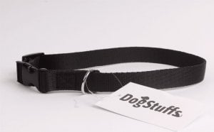 DogStuffs DogStuffs Obroża z plastikową klamrą 15mm/24-40cm czarna 1