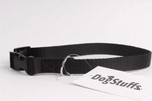 DogStuffs DogStuffs Obroża z plastikową klamrą 25mm/34-60cm czarna 1