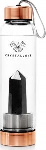 Crystallove CRYSTALLOVE Butelka na wodę z obsydianem  ROSE GOLD 1