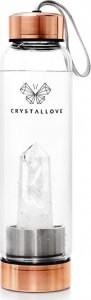 Crystallove CRYSTALLOVE Butelka na wodę z kryształem górskim  ROSE GOLD 1