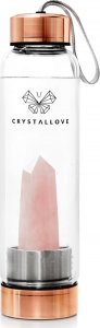 Crystallove CRYSTALLOVE Butelka na wodę z kwarcem różowym  ROSE GOLD 1