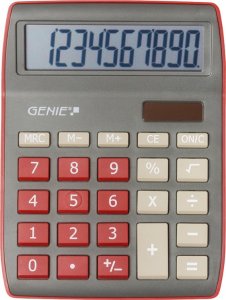 Kalkulator Genie GENIE Tischrechner 840DR dunkelrot 10-stellig 1