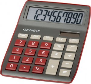 Kalkulator Genie GENIE Tischrechner 840DR dunkelrot 10-stellig 2