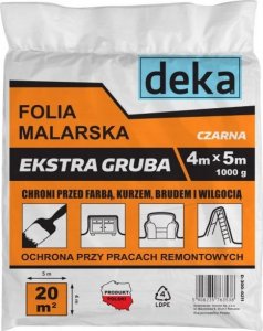 Folia malarska Deka FOLIA MALARSKA EXTRA GRUBA CZARNA 4*5M 1000G 1