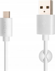 Kabel USB Fixed Fixed datový a nabíjecí kabel, USB-A -> USB-C, 20 W, délka 2 m, bílá 1