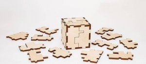 EcoWoodArt EWA Drewniane Puzzle 3D - Kostka 4