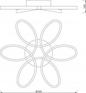 Lampa sufitowa Masterled Galaxis Virgo LED 77W lampa sufitowa (z pilotem) czarna 4