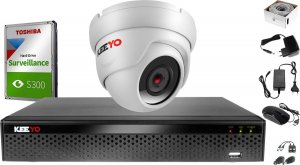 Keeyo H265+ Zestaw do monitoringu po skrętce 5MPx IR 25m 1TB 1 Kamera 1