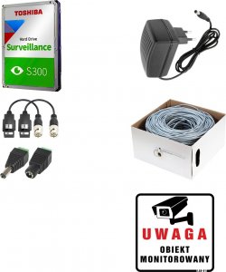 Keeyo H265+ Zestaw do monitoringu po skrętce 5MPx IR 25m 1TB 1 Kamera 6