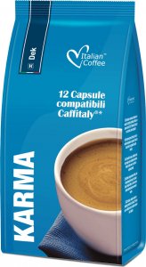 Italian Coffee Karma Dek (kawa bezkofeinowa) kapsułki do Tchibo Cafissimo - 12 kapsułek 1