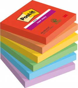 Post-It 3M Karteczki samoprzylepne Post-it® Super Sticky, PLAYFUL, 76x76mm, 6x90 kart. 1