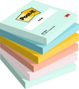 Post-It 3M Karteczki samoprzylepne Post-it®, BEACHSIDE, 76x76mm, 6x100 kart. 1