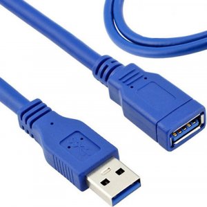 Kabel USB Retoo USB-A - USB-A 1.5 m Niebieski 1