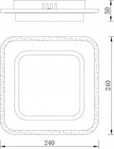 Lampa sufitowa Masterled Lampa sufitowa GALAXIS LED 35W 24x24x5cm pilot 7