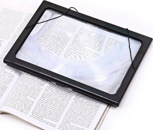 Retoo LUPA A4 DO CZYTANIA LED SZKŁO POWIĘKSZAJĄCE DUŻA 4