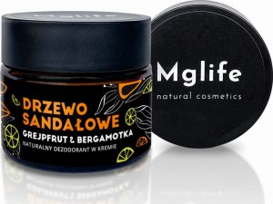 Mglife Mglife Drzewo sandałowe, grejpfrut, bergamotka - naturalny dezodorant w kremie 50 ml 1