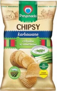 Przysnacki Przysnacki Chipsy karbowane o smaku cebulka w śmietanie 135g 1