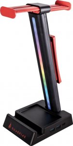 Surefire SureFire wielofunkcyjny stojak na słuchawki Vinson N2 Dual Balance RGB, czarny, tworzywo ABS, 48847, czarna, 2x USB 3.2 Gen 1