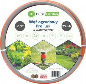 BEST GARDEN WĄŻ OGRODOWY 1/2” 25m PRO FLEX BEST GARDEN 4
