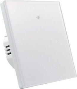 Masterled Włącznik szklany dotykowy WIFI podwójny czarny/biały 4