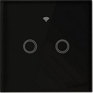 Masterled Włącznik szklany dotykowy WIFI podwójny czarny/biały 6
