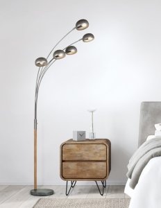 Lampa podłogowa DELIGHT Trio RL Dito R46155067 lampa stojąca podłogowa 5x10W E14 niklowa 5