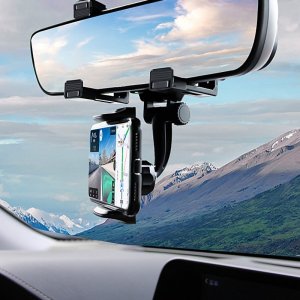 Retoo UCHWYT SAMOCHODOWY NA TELEFON LUSTERKO WSTECZNE 11