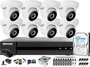 Hikvision Zestaw do monitoringu po skrętce 8 kamerowy Hikvision 4MPx 1