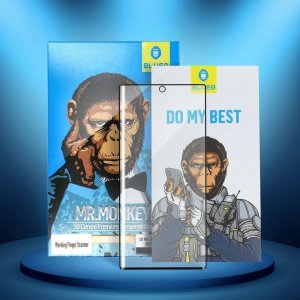 Blueo Szkło Hartowane 5D Mr. Monkey Glass - do Samsung Galaxy S22 czarny (Strong Lite) 3