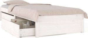 vidaXL vidaXL Rama łóżka z szufladami, biała, 75x190 cm, pojedyncza 2