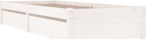 vidaXL vidaXL Rama łóżka z szufladami, biała, 75x190 cm, pojedyncza 3