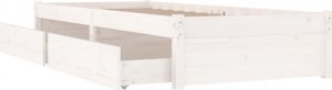 vidaXL vidaXL Rama łóżka z szufladami, biała, 75x190 cm, pojedyncza 6