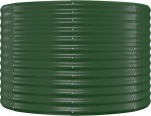 vidaXL vidaXL Donica ogrodowa, malowana proszkowo stal, 396x100x68 cm zielona 4