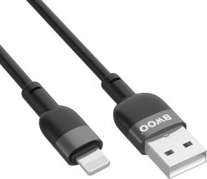 Kabel USB BWOO BWOO kabel X230L USB - Lightning 1,0m 2,4A czarny 1