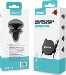 BWOO BWOO uchwyt samochodowy ZJ67 magnetyczny z klipsem na kabel czerwony do kratki 2