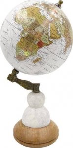 Upominkarnia Globus dekoracyjny Voyager na podstawie marmurowo-drewnianej GLB-108 1