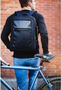 Plecak Kemer Plecak/teczka City Cyber z ochroną RFID, czarny 9