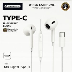 Słuchawki Jellico SŁUCHAWKI EAR PHONE Z USB-C DOUSZNE Z MIKROFONEM 2