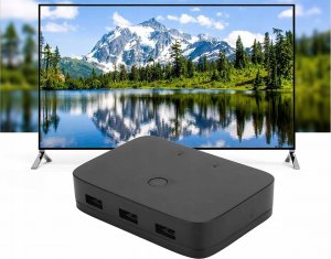 Przełącznik Pawonik PRZEŁĄCZNIK KVM HDMI 2X1 SWITCH 3XUSB +2 KABL HDMI 3