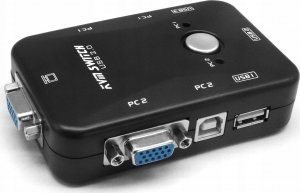 Przełącznik Pawonik PRZEŁĄCZNIK KVM VGA 2X1 SWITCH 3XUSB HUB BOX 2