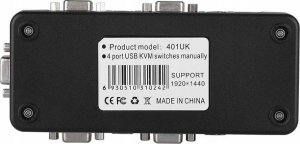 Przełącznik Pawonik PRZEŁĄCZNIK KVM VGA 4X1 SWITCH 3XUSB HUB BOX 2
