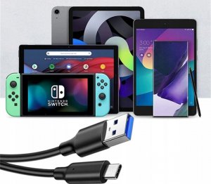 Kabel USB Pawonik USB-A - USB-C 1 m Czarny 8