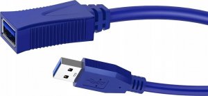 Kabel USB Pawonik USB-A - USB-A 1 m Niebieski (231) 1