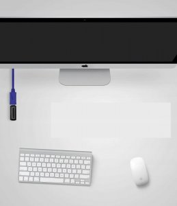 Kabel USB Pawonik USB-A - USB-A 1 m Niebieski (231) 3