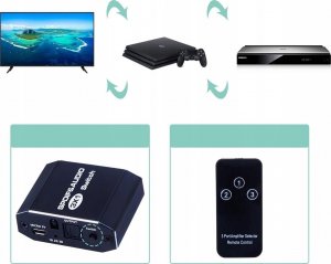 Pawonik AUDIO SWITCH 3X1 SPDIF TOSLINK ROZDZIELAC OPTYCZNY 3