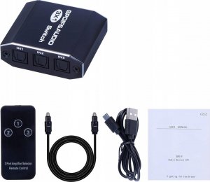 Pawonik AUDIO SWITCH 3X1 SPDIF TOSLINK ROZDZIELAC OPTYCZNY 7