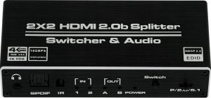 Pawonik MATRIX HDMI 2.0 2X2 SWITCH SPLITER DOLBY ATMOS 7.1 13